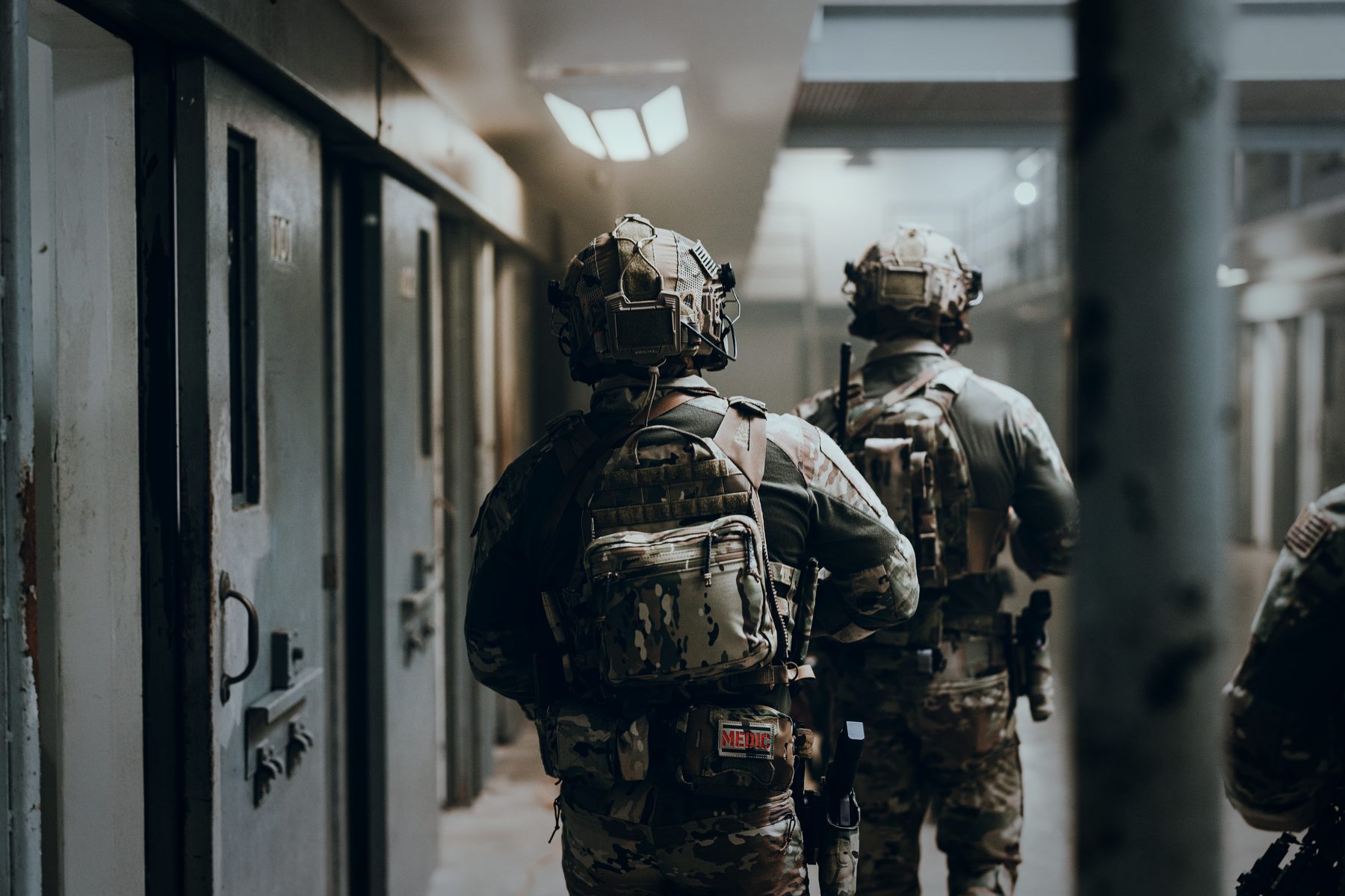 Operators moving as a team.